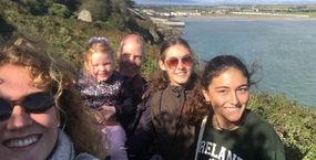 Student with her host family