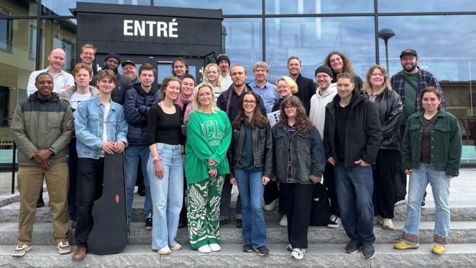 En bild av alla deltagarna i Music Camp 2025 Arvika
